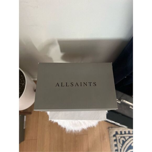 ALL SAINTS Theo Canvas Sneaker Tennis Shoe, Charcoal Gray, Size 10, NWT - Picture 13 of 16